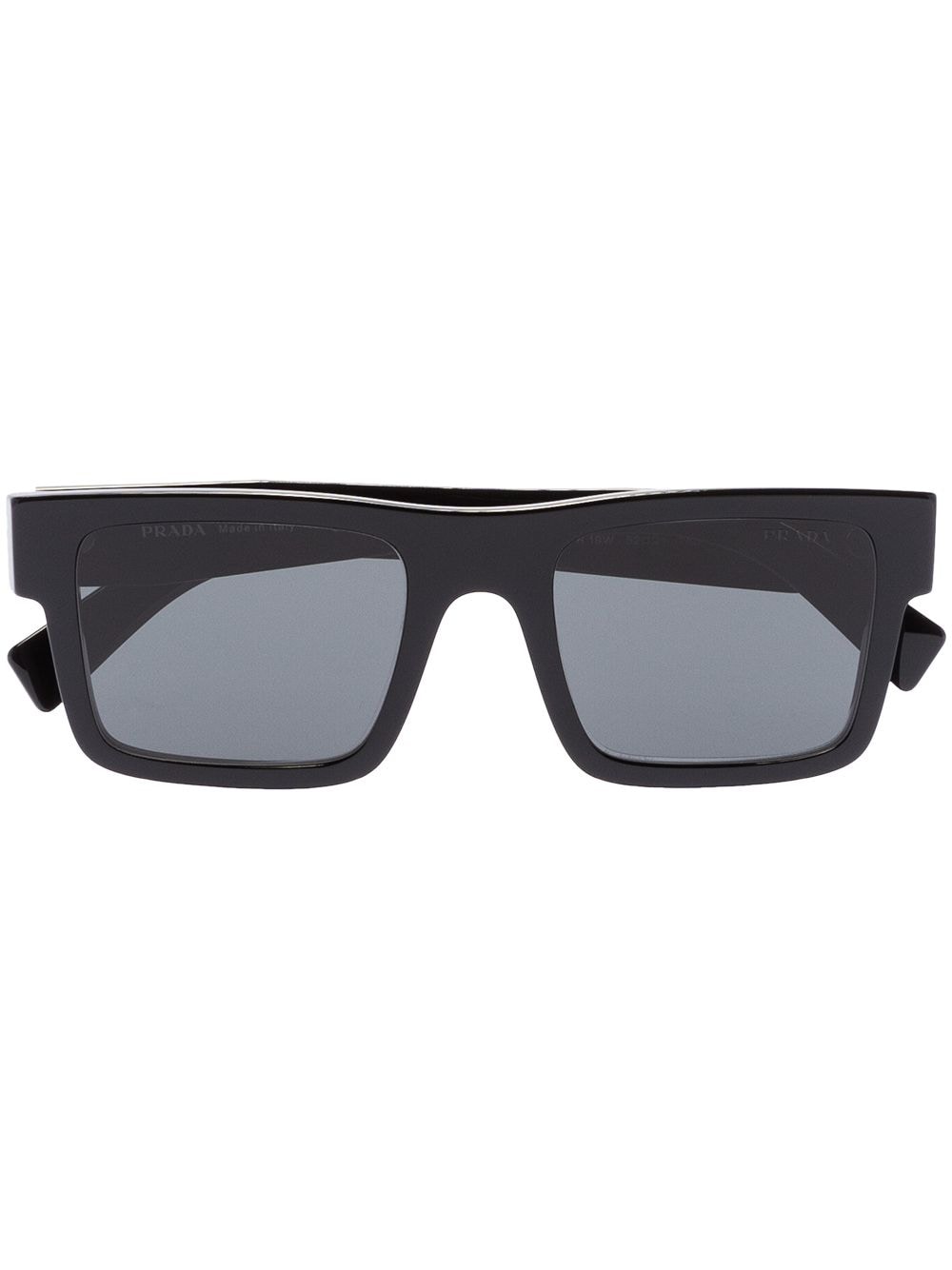 Prada Eyewear logo-print square-frame sunglasses - Black von Prada Eyewear