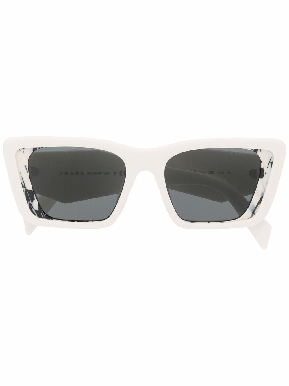 Prada Eyewear marbled square-frame sunglasses - White von Prada Eyewear