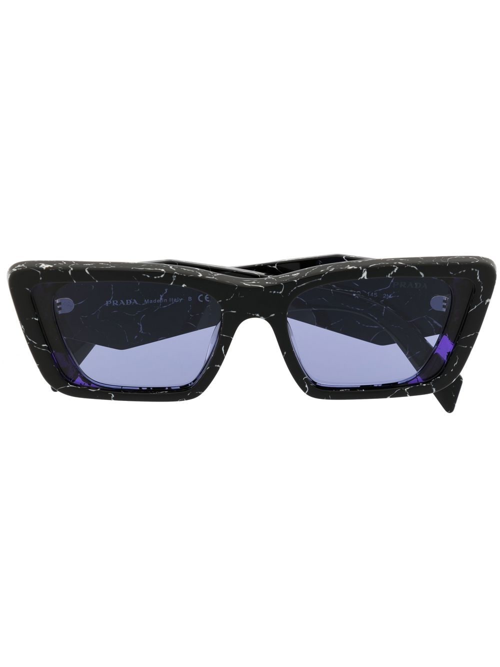 Prada Eyewear oversized rectangular-frame sunglasses - Black von Prada Eyewear