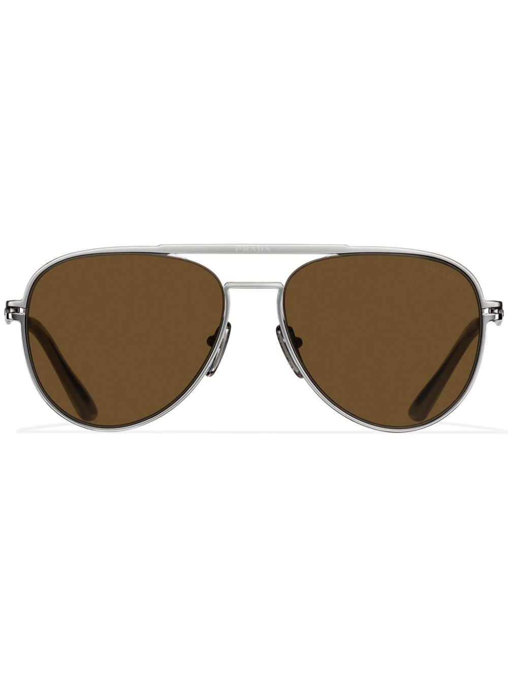 Prada Eyewear pilot-frame sunglasses - Brown von Prada Eyewear