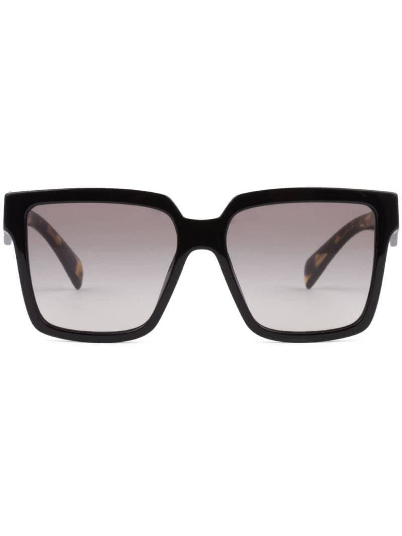 Prada Eyewear logo-plaque rectangle-frame sunglasses - Black von Prada Eyewear