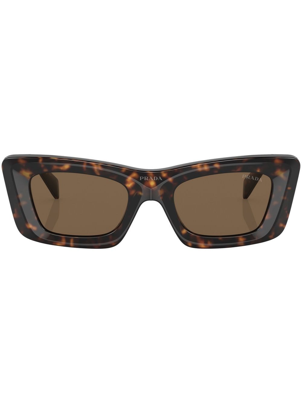 Prada Eyewear tortoiseshell-effect logo sunglasses - Green von Prada Eyewear