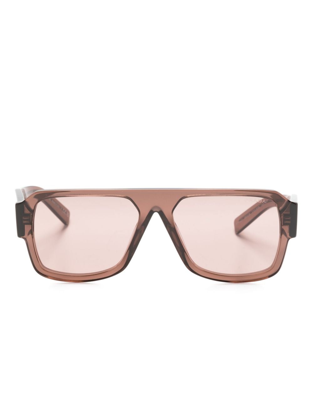 Prada Eyewear transparent pilot-frame sunglasses - Brown von Prada Eyewear