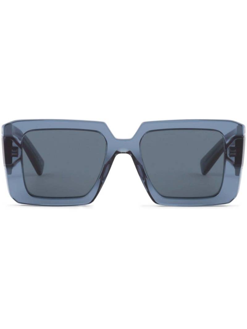 Prada Eyewear triangle-logo oversized-frame sunglasses - Grey von Prada Eyewear