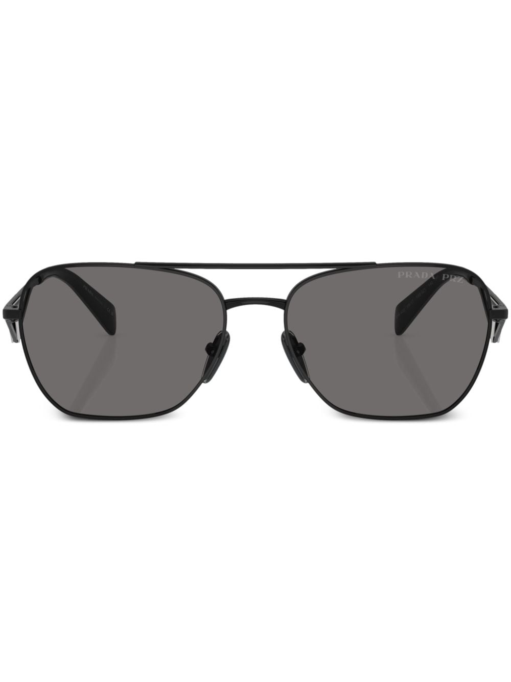 Prada Eyewear triangle-logo pilot sunglasses - Black von Prada Eyewear