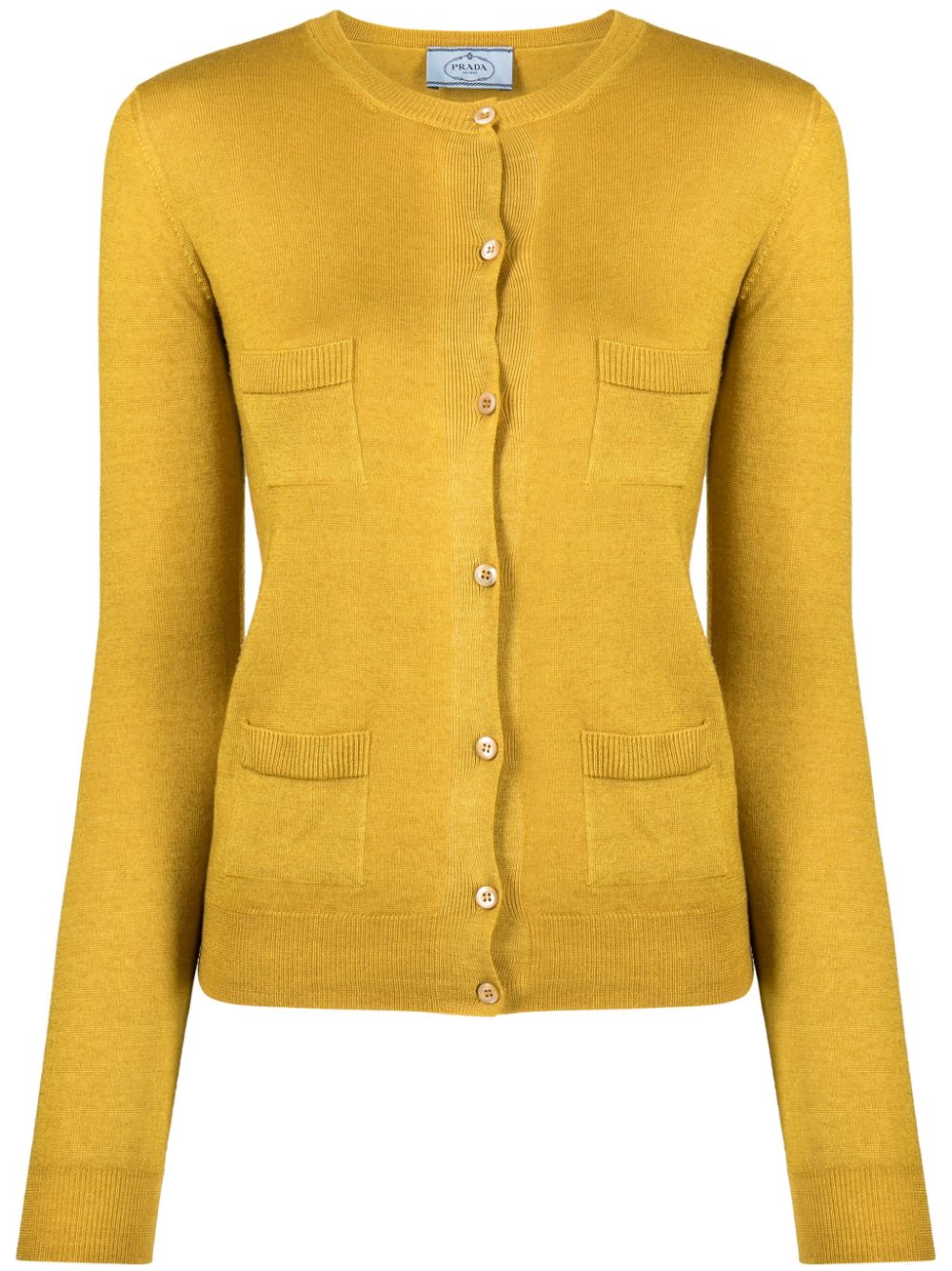 Prada Pre-Owned cashmere-blend cardigan top - Yellow von Prada Pre-Owned