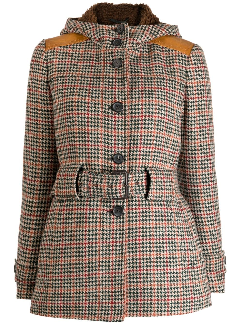Prada Pre-Owned houndstooth hooded jacket - Multicolour von Prada Pre-Owned