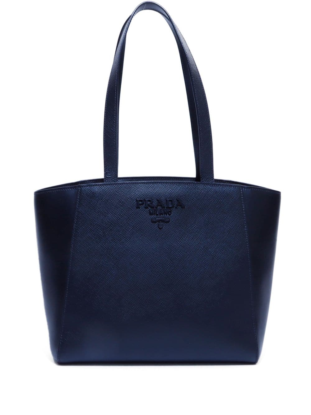 Prada Pre-Owned logo-lettering leather tote bag - Black von Prada Pre-Owned