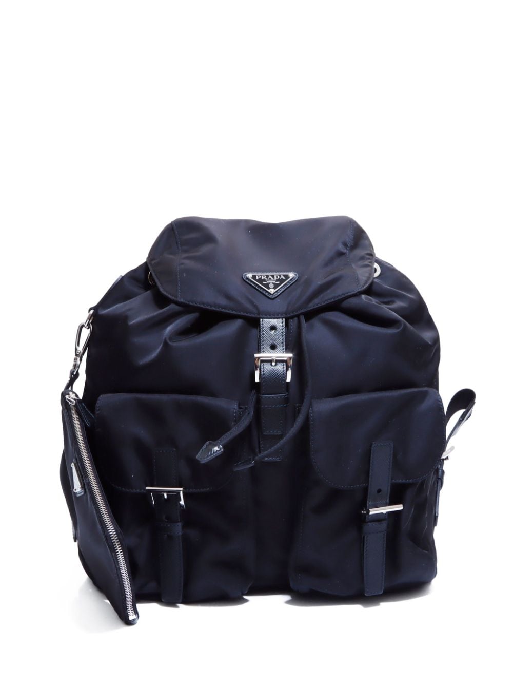 Prada Pre-Owned triangle logo backpack - Black von Prada Pre-Owned