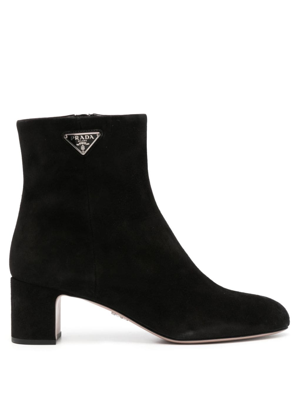 Prada 65mm logo-appliqué ankle boots - Black von Prada