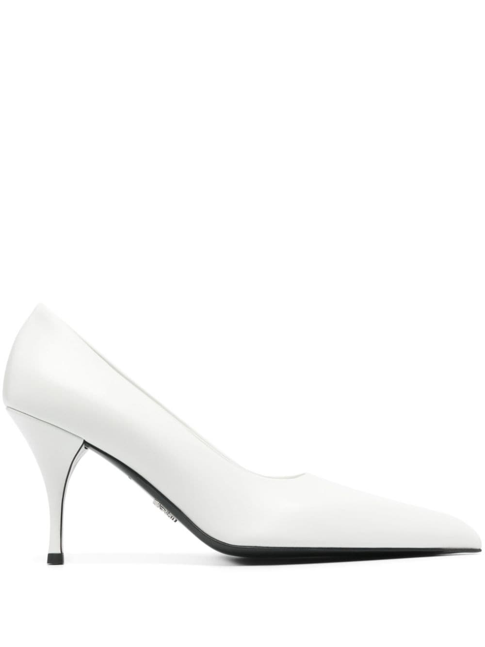 Prada 85mm leather pumps - White von Prada