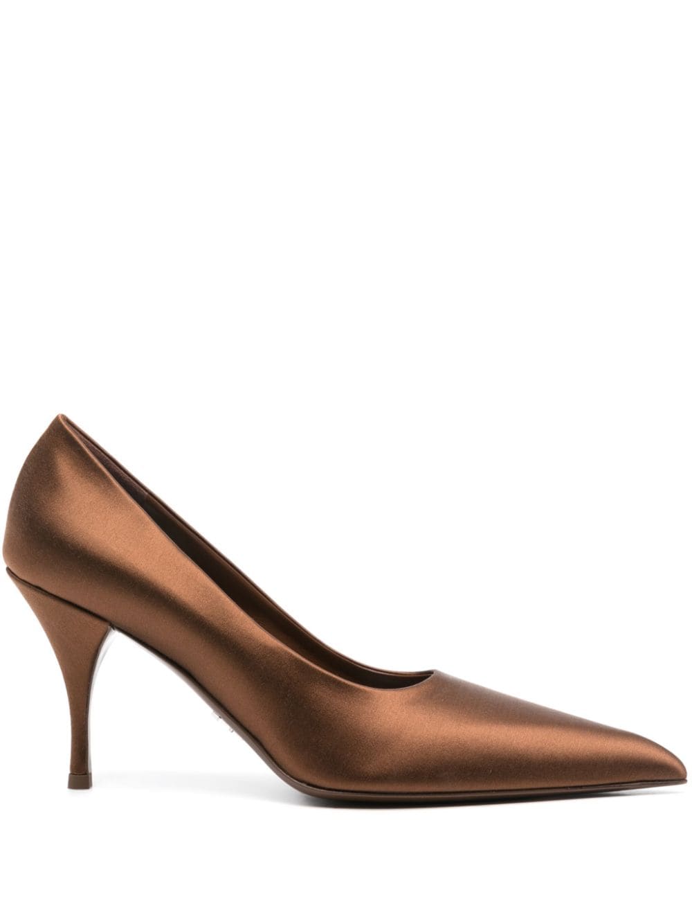 Prada 85mm satin pumps - Brown von Prada