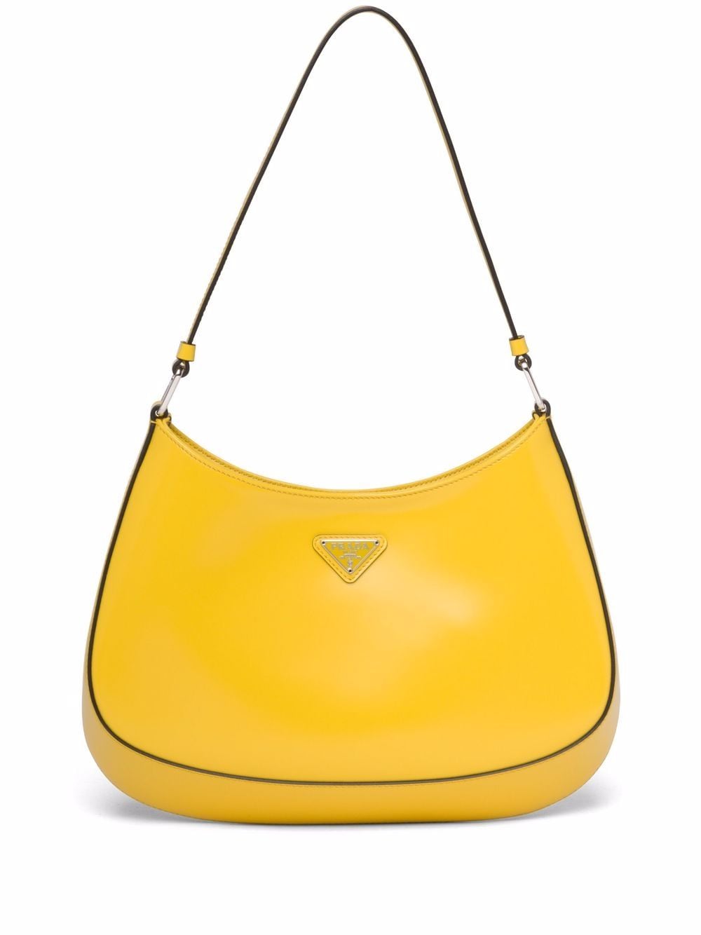 Prada Cleo brushed leather shoulder bag - Yellow von Prada