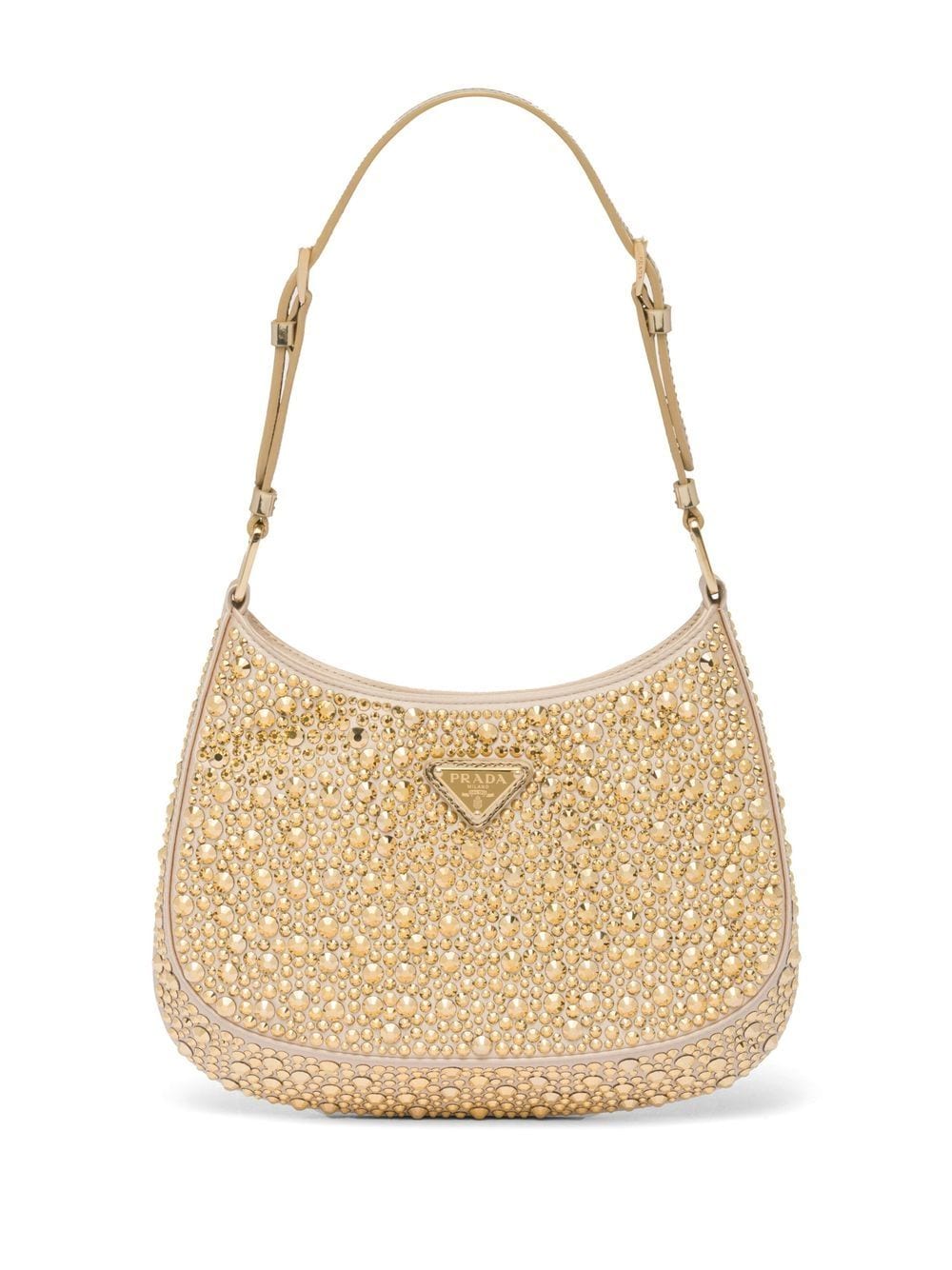 Prada Cleo crystal-embellished shoulder bag - Gold von Prada