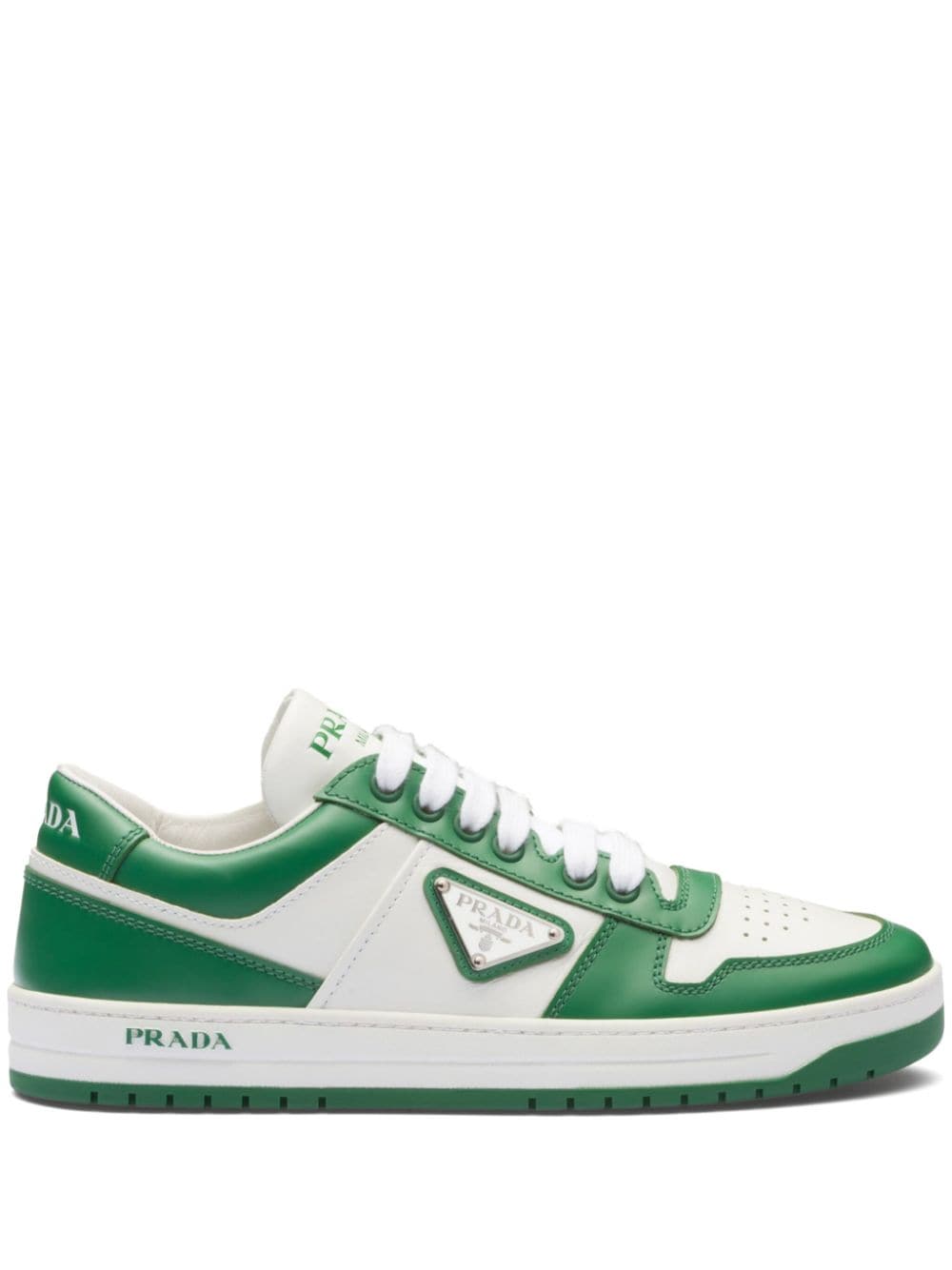 Prada Downtown leather sneakers - White von Prada