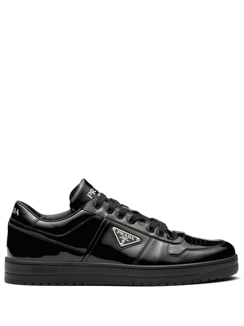 Prada Downtown leather sneakers - Black von Prada
