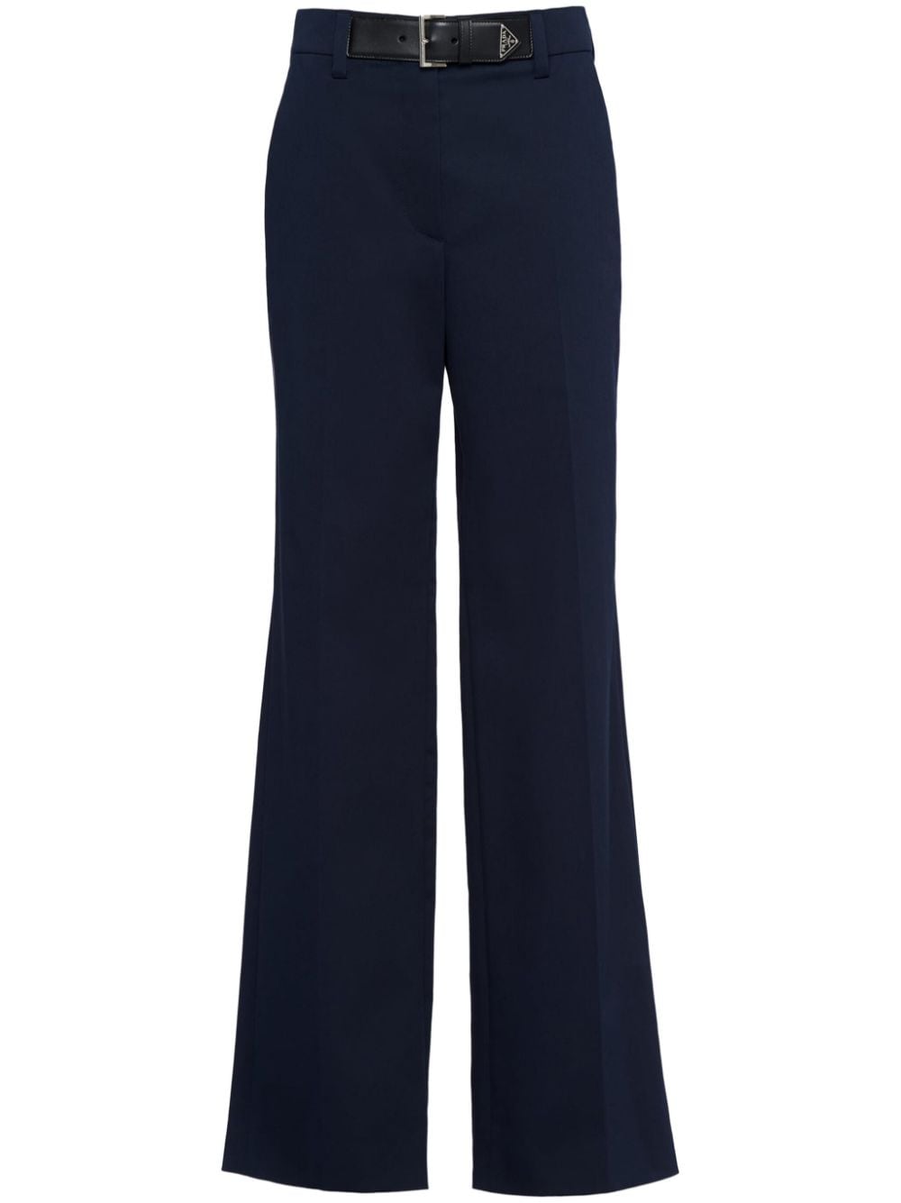 Prada Gabardine wide-leg trousers - Blue von Prada