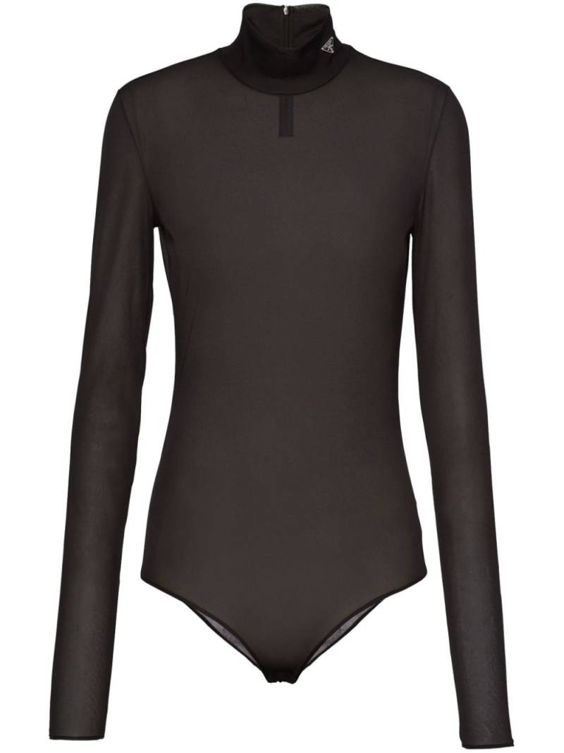 Prada Gazar triangle-logo bodysuit - Black von Prada