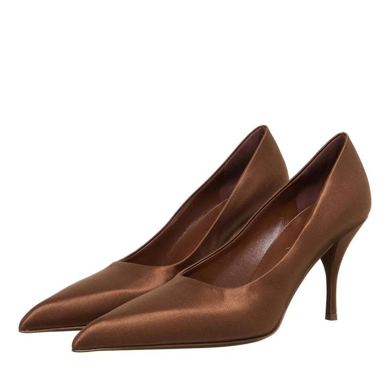 Prada Hohe Schuhe - 90mm Silk Satin Pointed Pumps - Gr. 41 (EU) - in Braun - für Damen von Prada