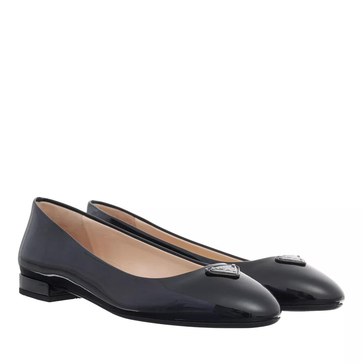 Prada Loafers & Ballerinas - Logo Ballet Flats Patent - Gr. 37 (EU) - in Schwarz - für Damen von Prada