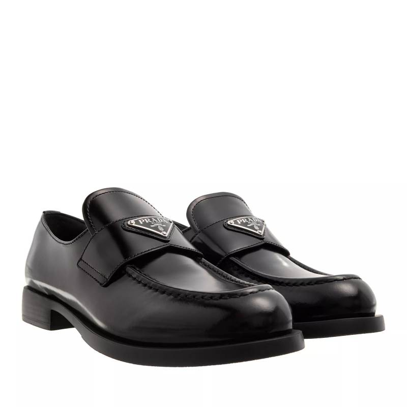 Prada Loafer - Logo Plaque Loafers - Gr. 36 (EU) - in Schwarz - für Damen von Prada