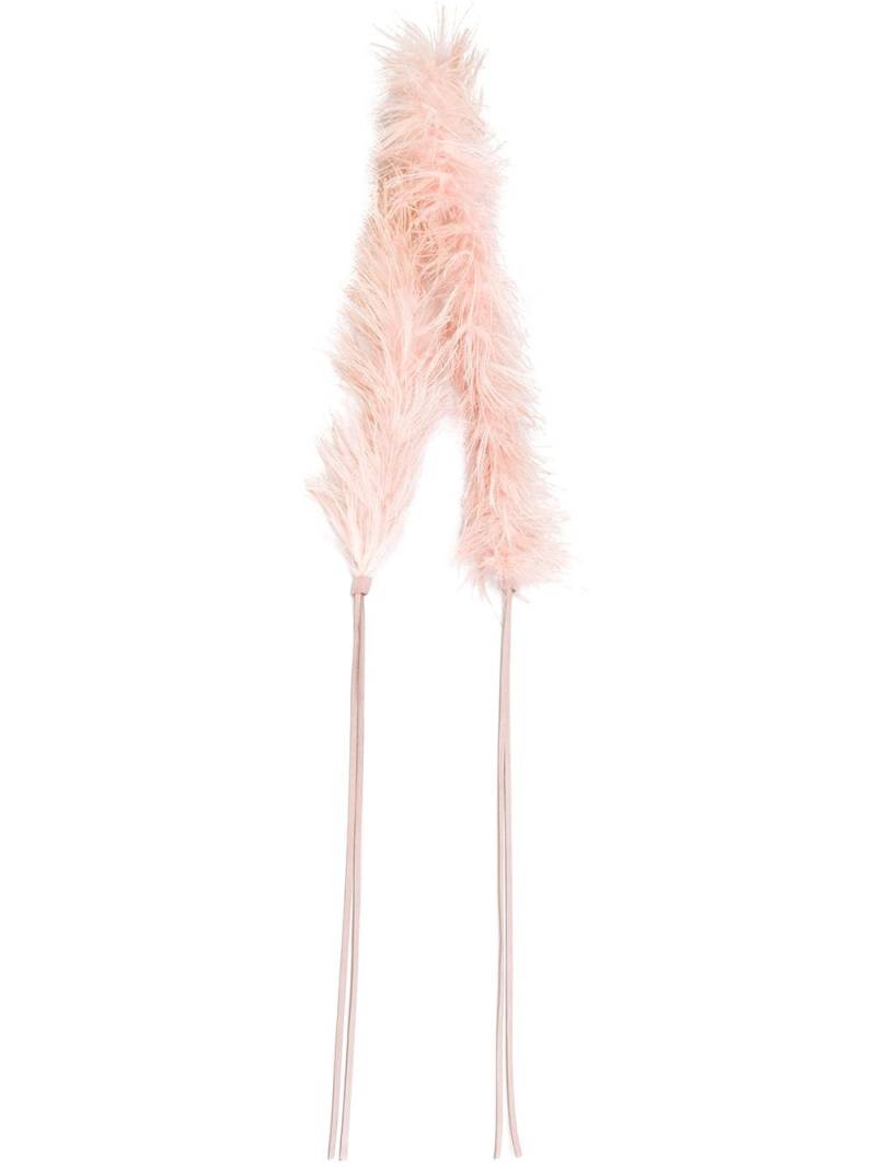 Prada Marabou feather belt - Pink von Prada
