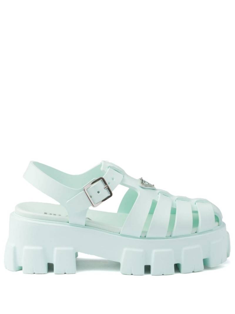 Prada Monolith 55mm platform sandals - Blue von Prada