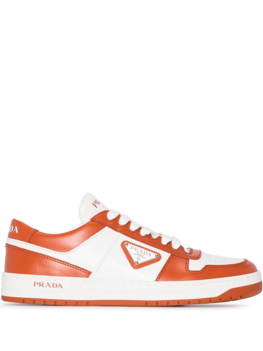 Prada Downtown leather sneakers - White von Prada