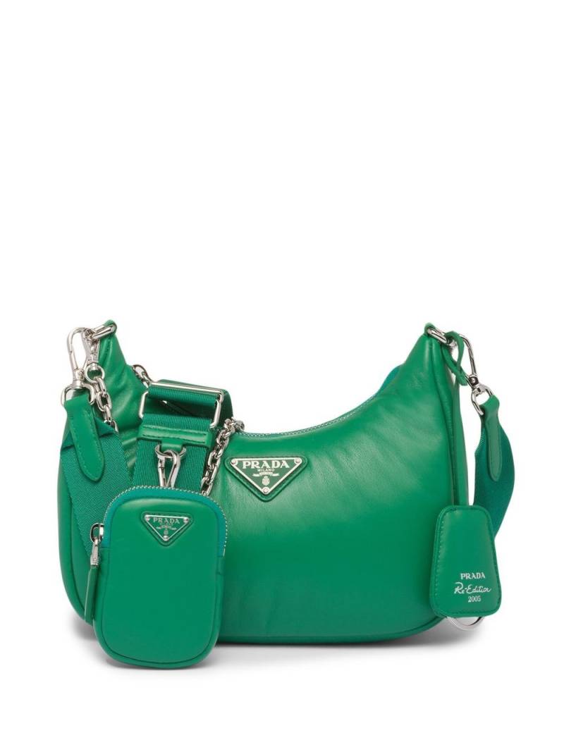 Prada Re-Edition 2005 padded leather shoulder bag - Green von Prada