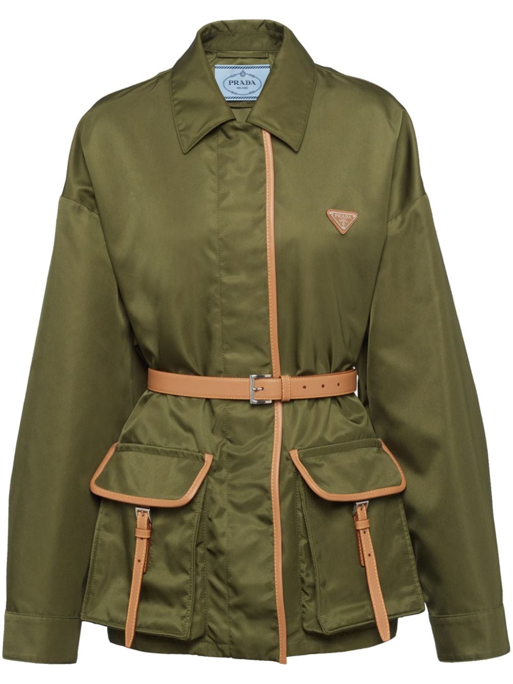 Prada Re-Nylon belted jacket - Green von Prada