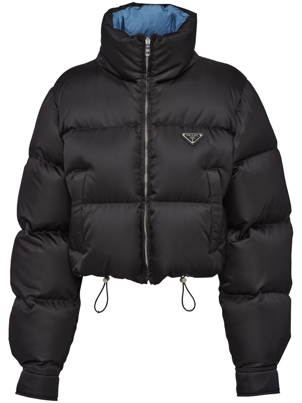 Prada Re-Nylon cropped down jacket - Black von Prada
