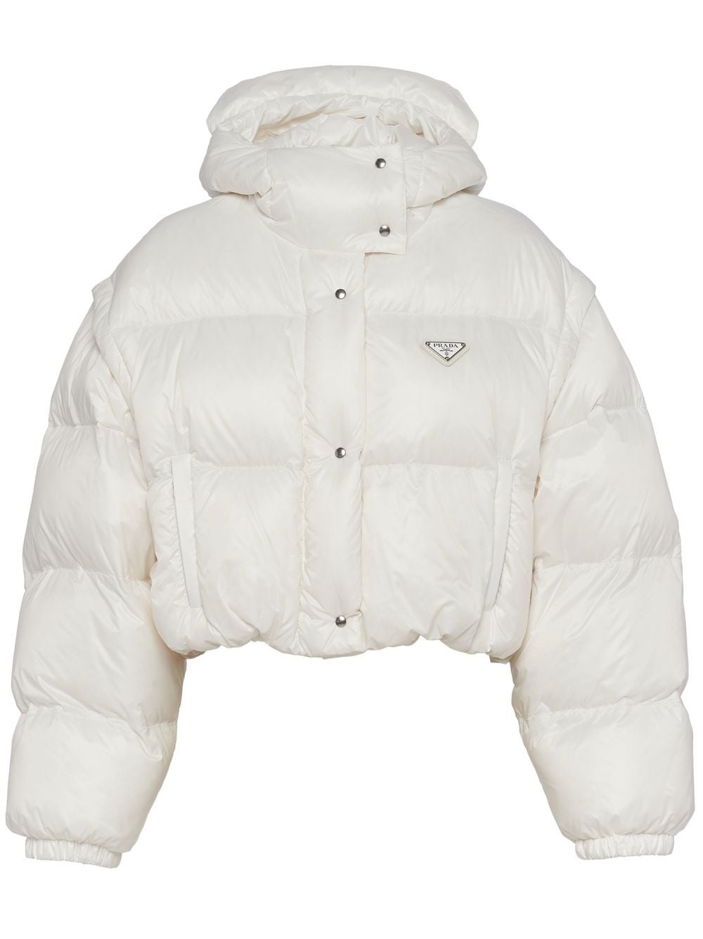 Prada Re-Nylon convertible down jacket - White von Prada