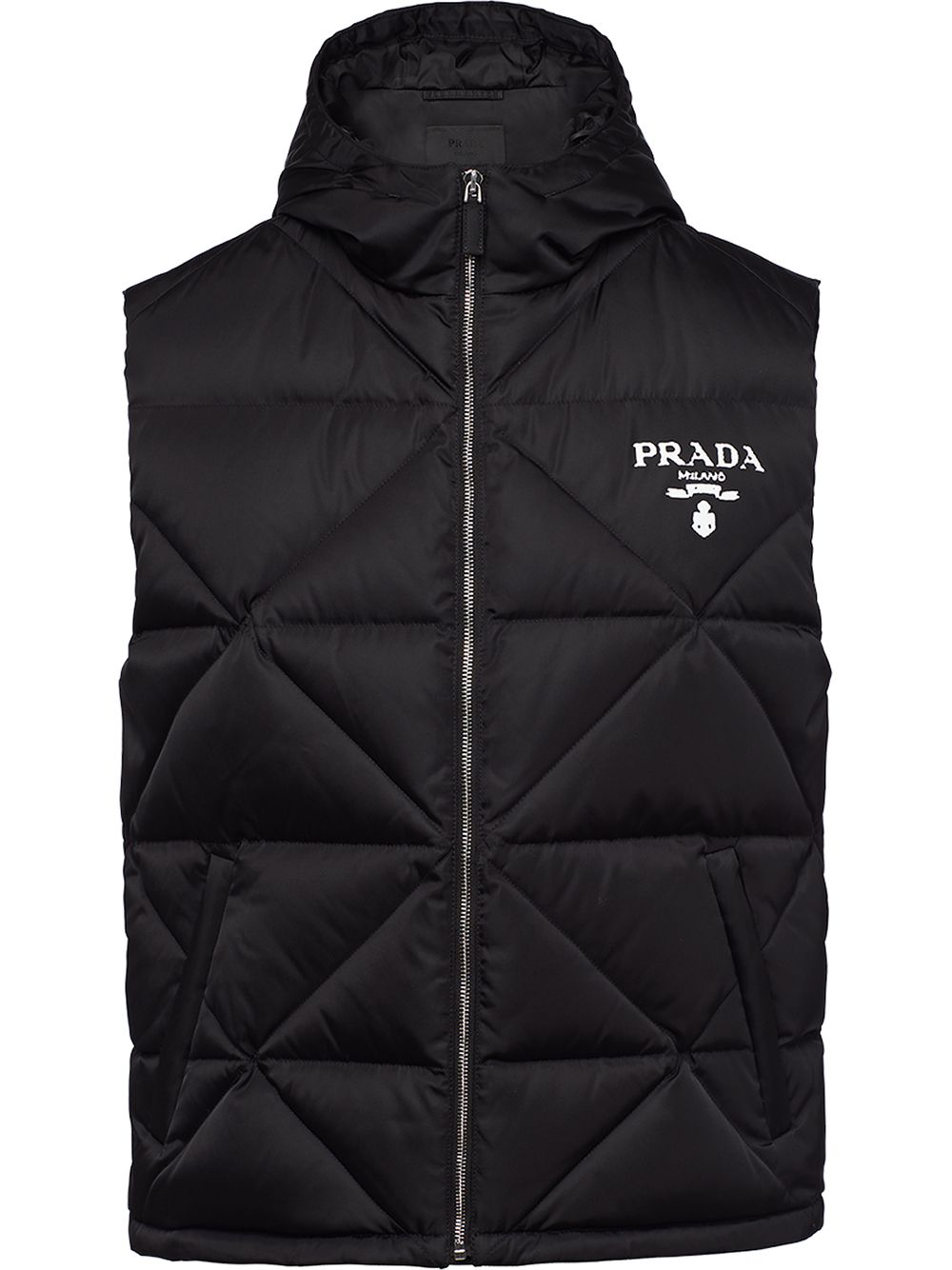 Prada Re-Nylon down vest - Black von Prada