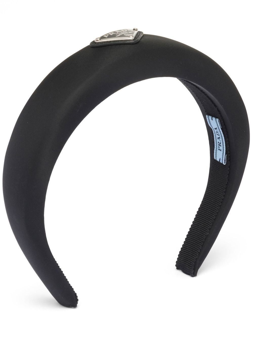 Prada Re-Nylon triangle-logo headband - Black von Prada