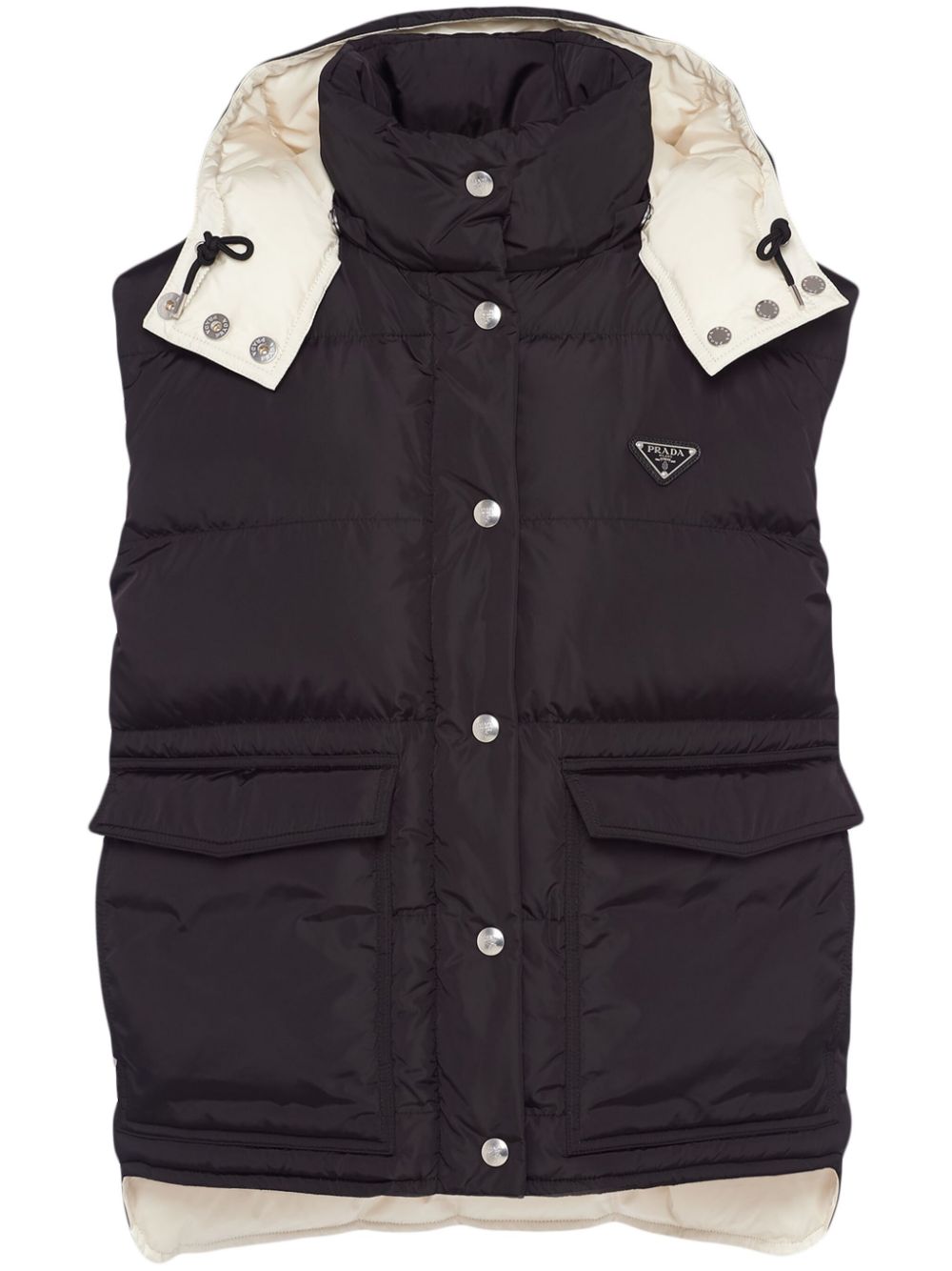 Prada Re-Nylon padded vest - Black von Prada