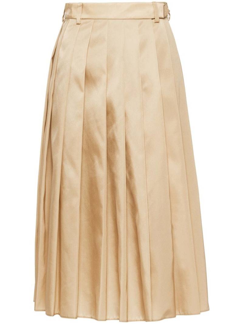 Prada Re-Nylon pleated midi skirt - Neutrals von Prada