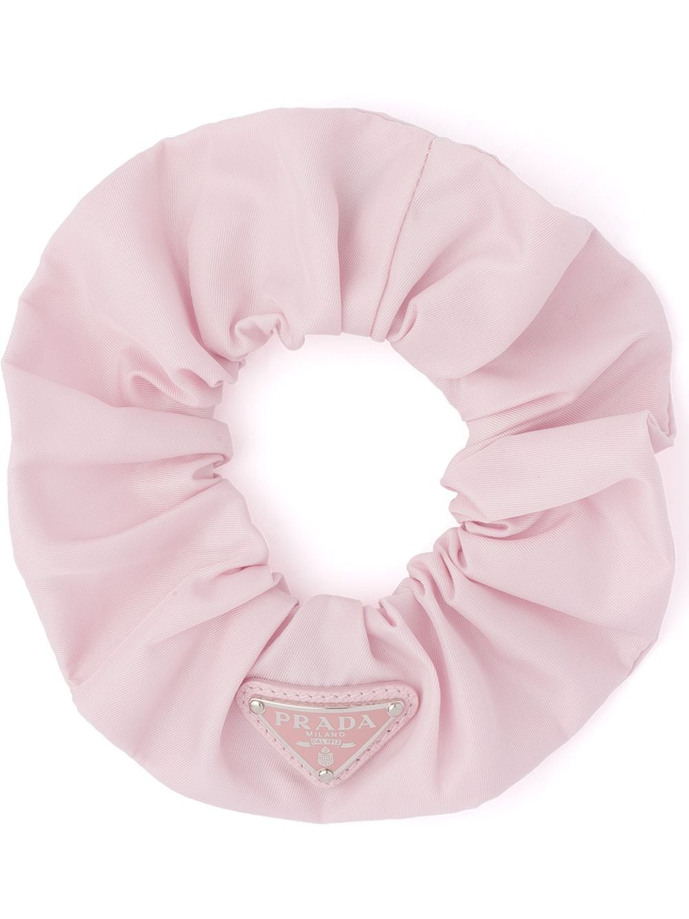 Prada Re-Nylon triangle-logo scrunchie - Pink von Prada