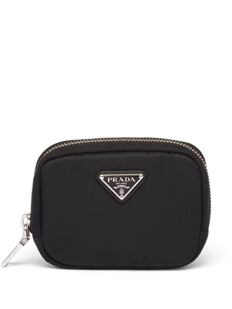 Prada Re-Nylon zip-up wallet - Black von Prada