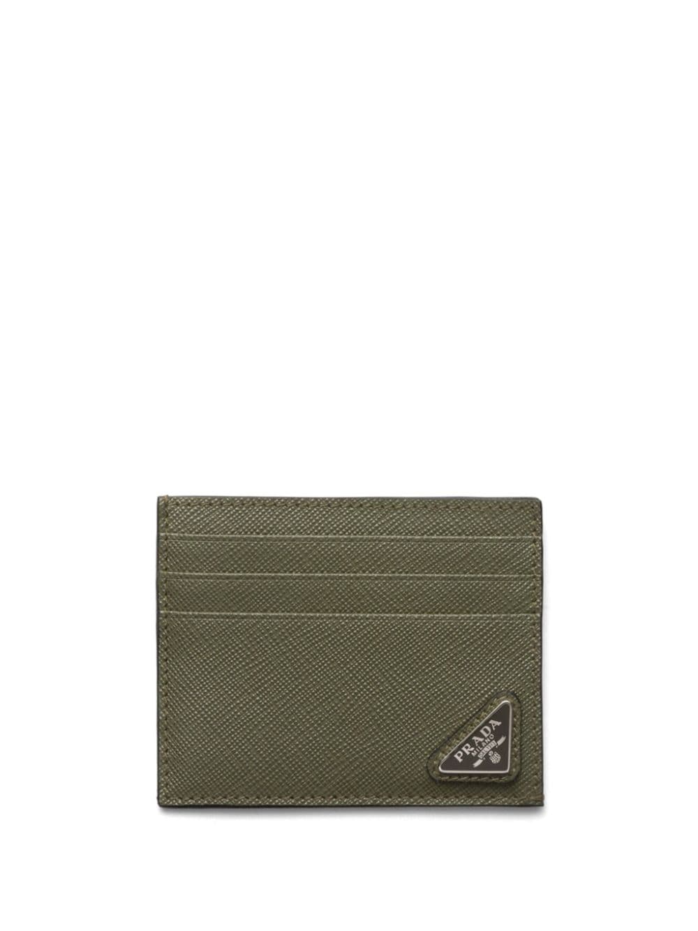 Prada Saffiano leather card holder - Green von Prada