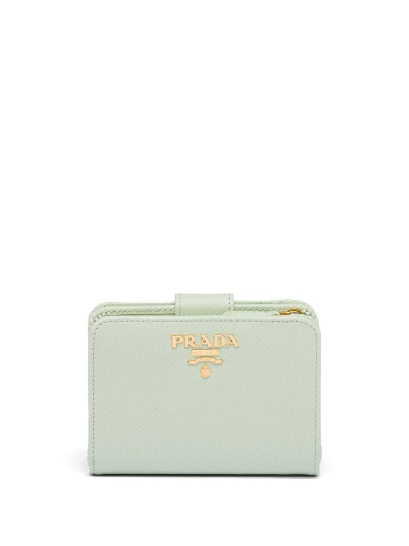 Prada Saffiano leather logo wallet - Green von Prada
