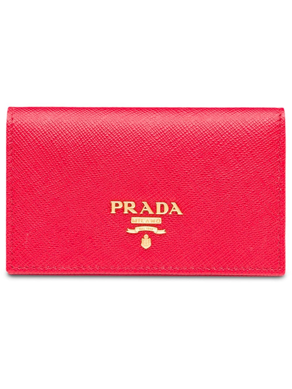 Prada Saffiano logo-plaque cardholder - Pink von Prada