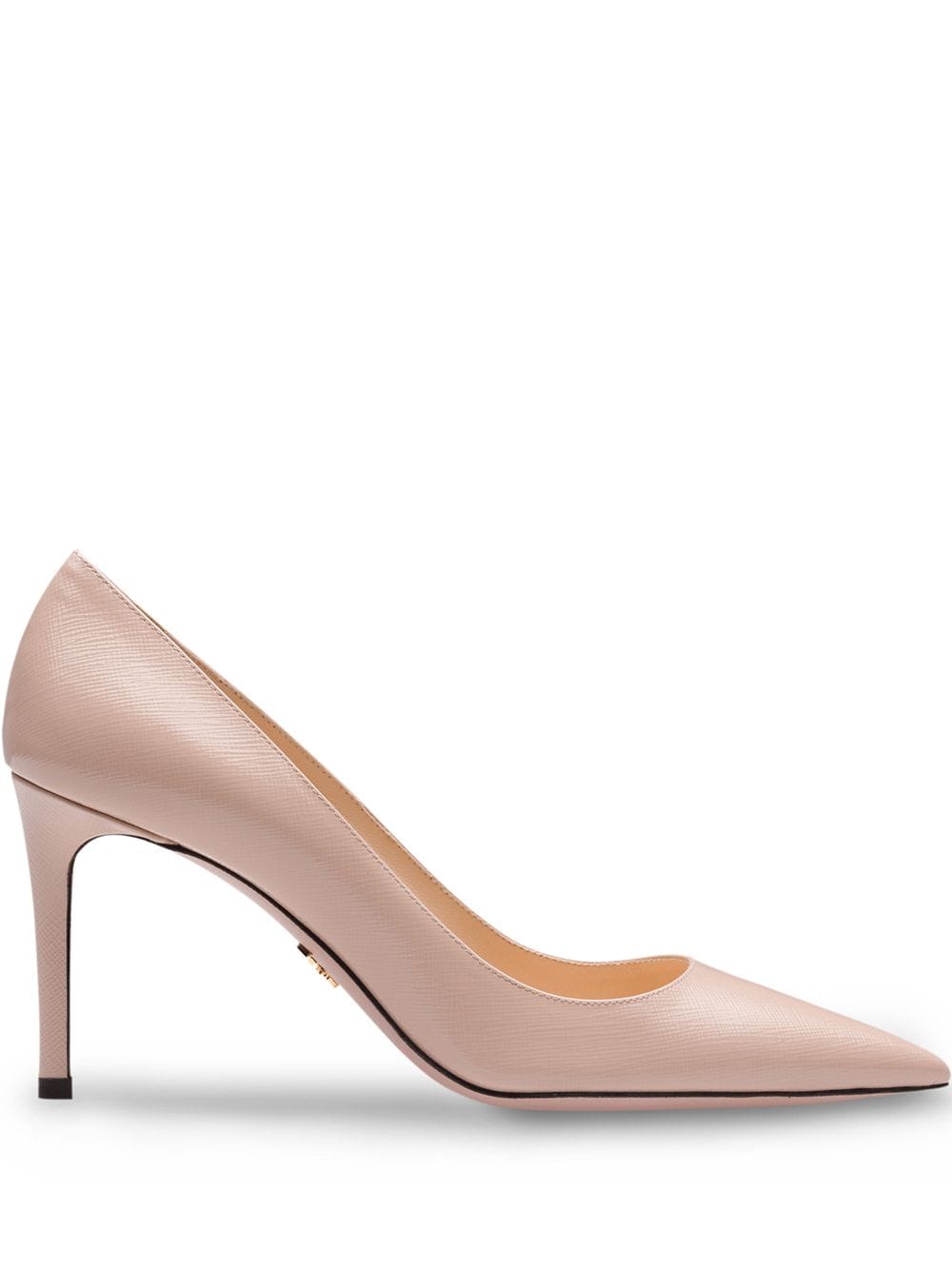 Prada Saffiano textured patent leather pumps - Pink von Prada