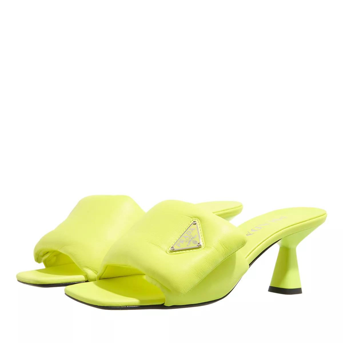 Prada Sandalen - Nappa Leather Soft Sandal - Gr. 38,5 (EU) - in Gelb - für Damen von Prada