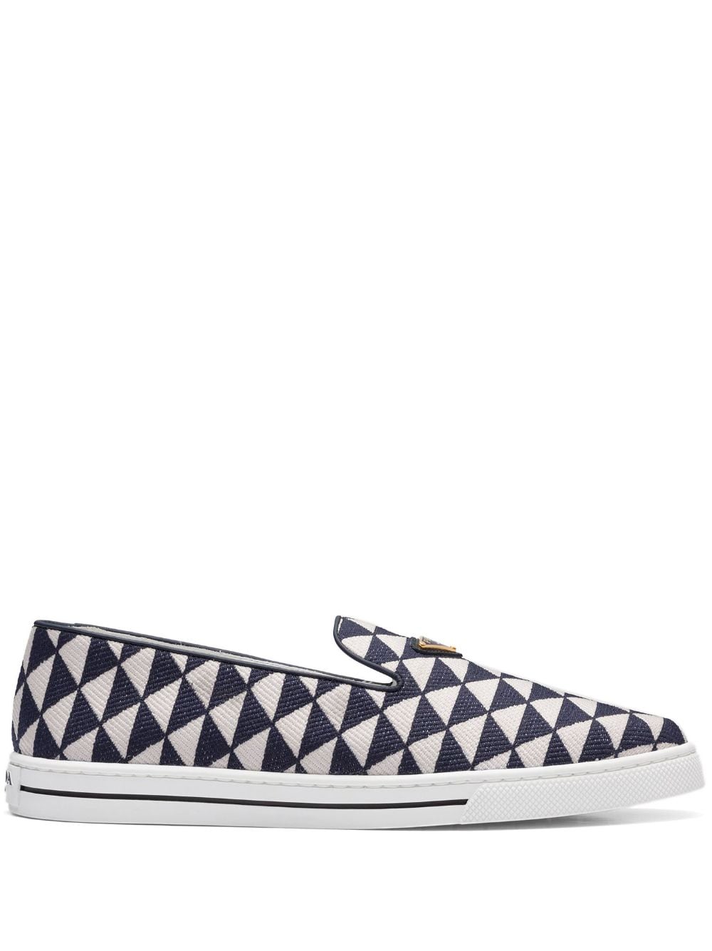 Prada Symbole triangle-logo loafers - Blue von Prada
