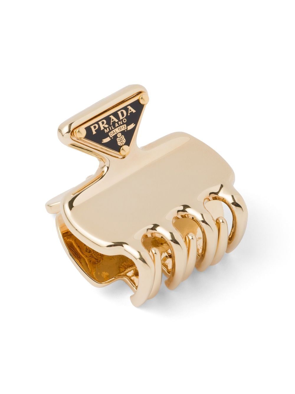 Prada triangle-logo claw clip - Gold von Prada
