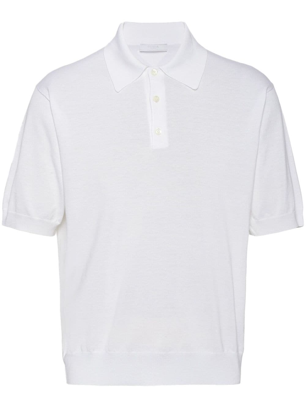 Prada Triangle-logo cotton polo shirt - White von Prada