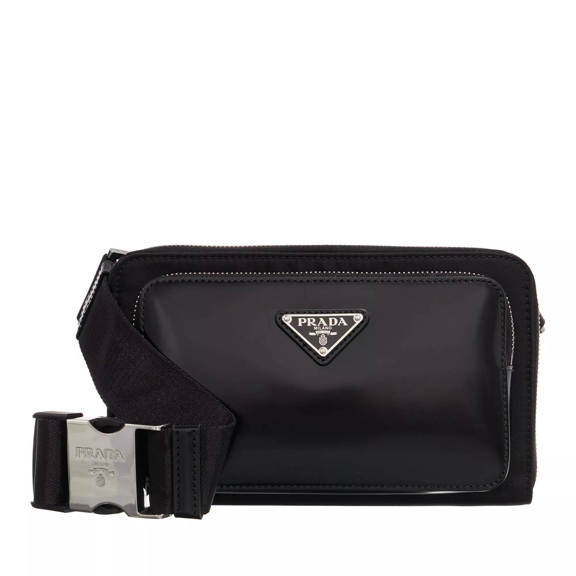 Prada Umhängetasche - Re-nylon Leather Shoulder Strap - Gr. unisize - in Schwarz - für Damen von Prada