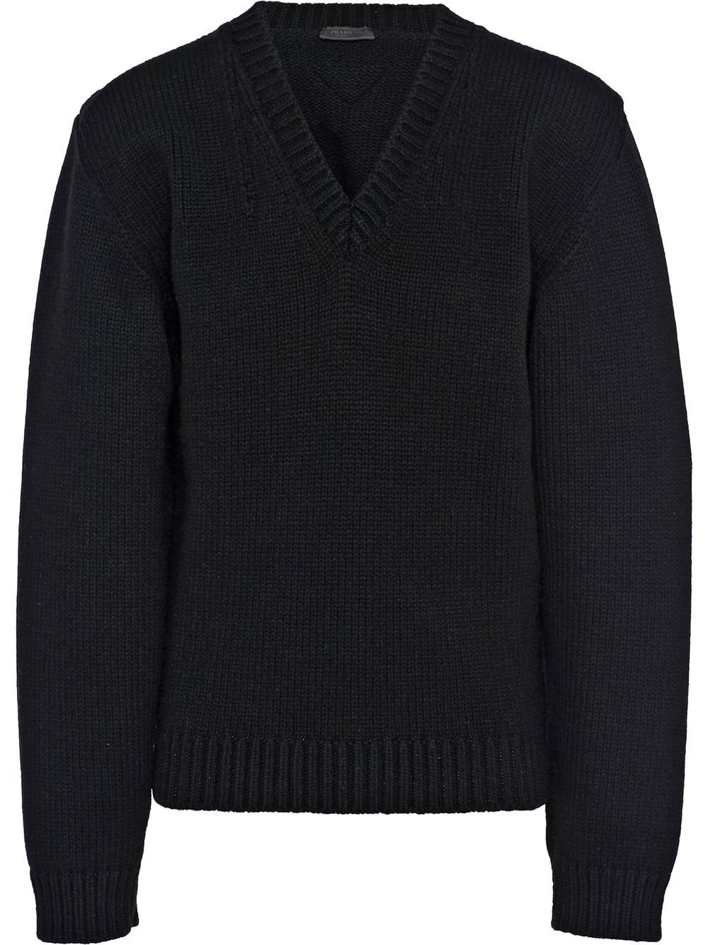 Prada V-neck Shetland wool jumper - Black von Prada