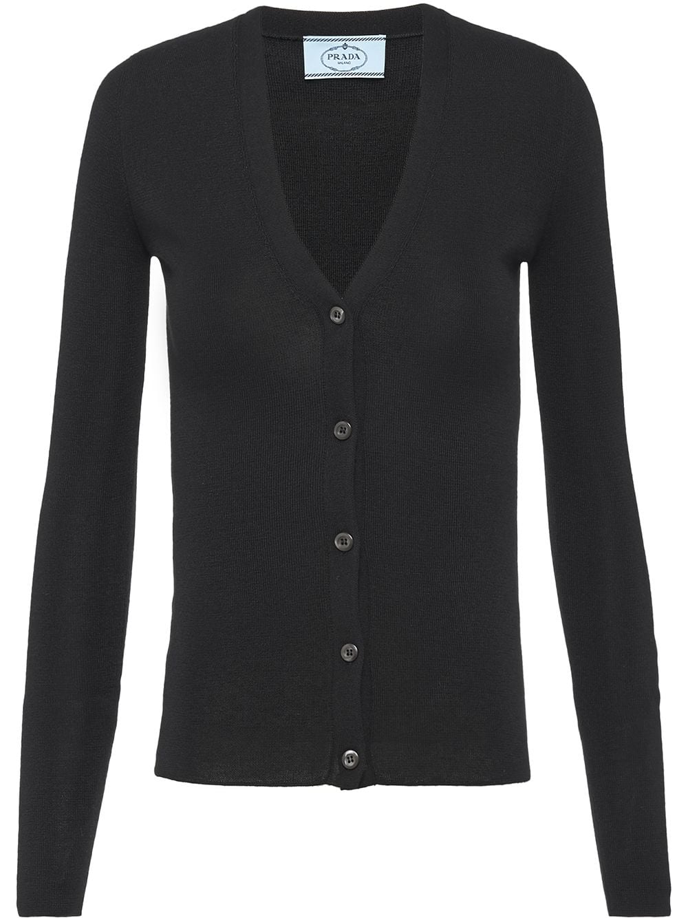 Prada V-neck cashmere-silk cardigan - Black von Prada