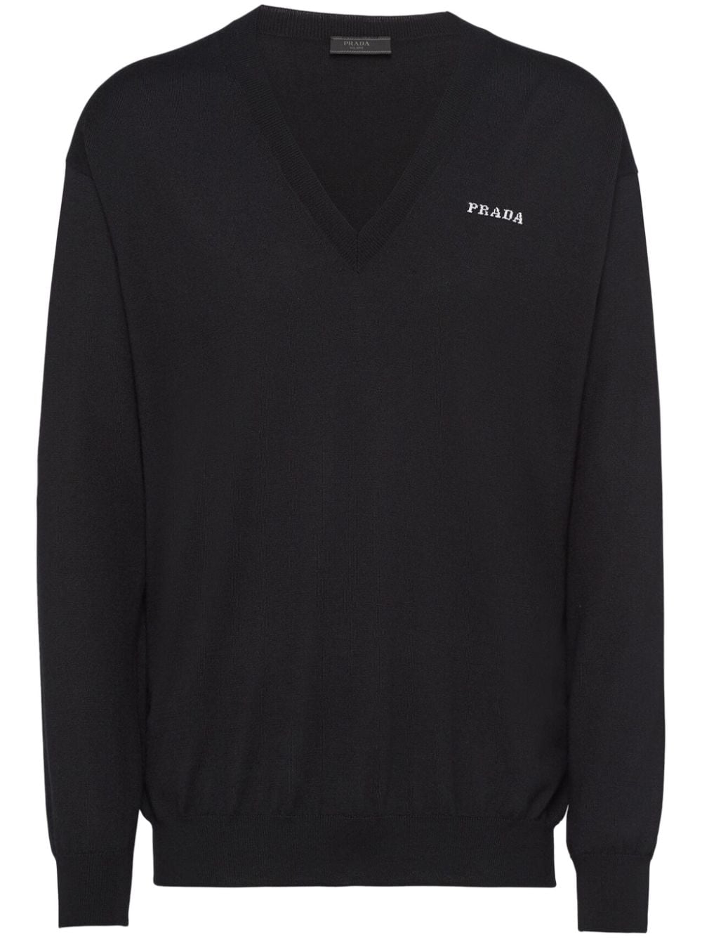 Prada V-neck cashmere jumper - Black von Prada